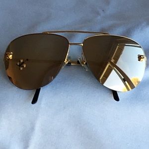Cartier PANTHERE Aviator Gold Sunglasses